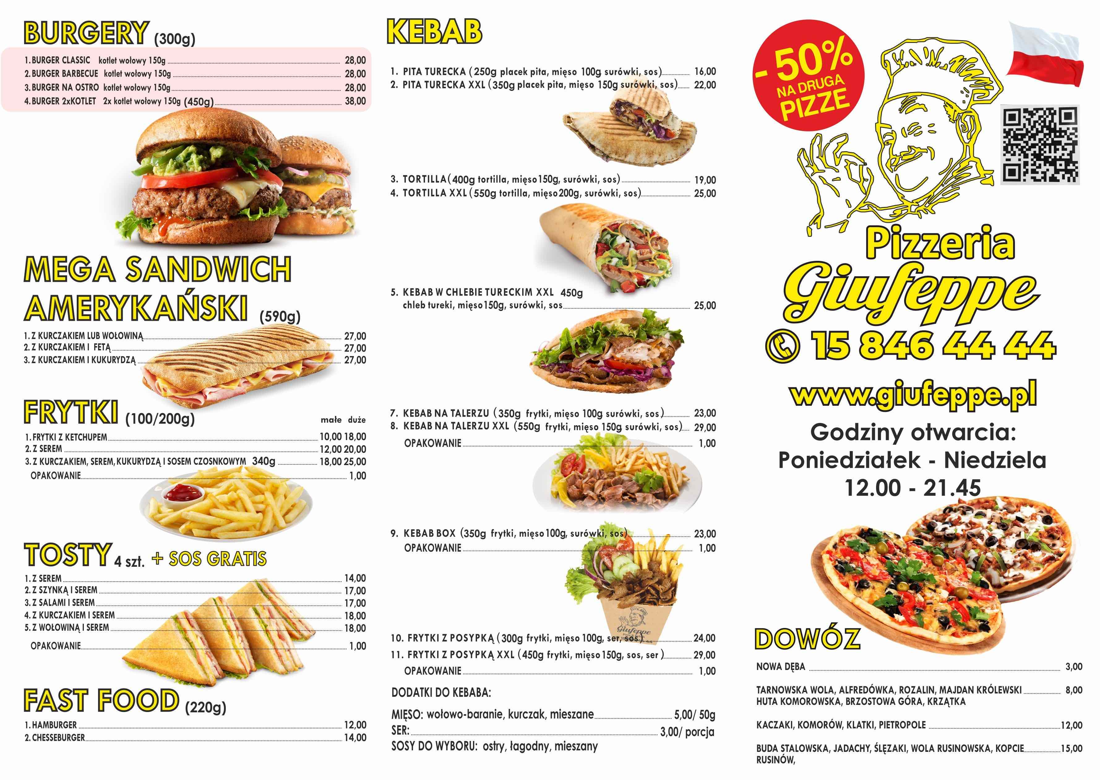 menu giufeppe
