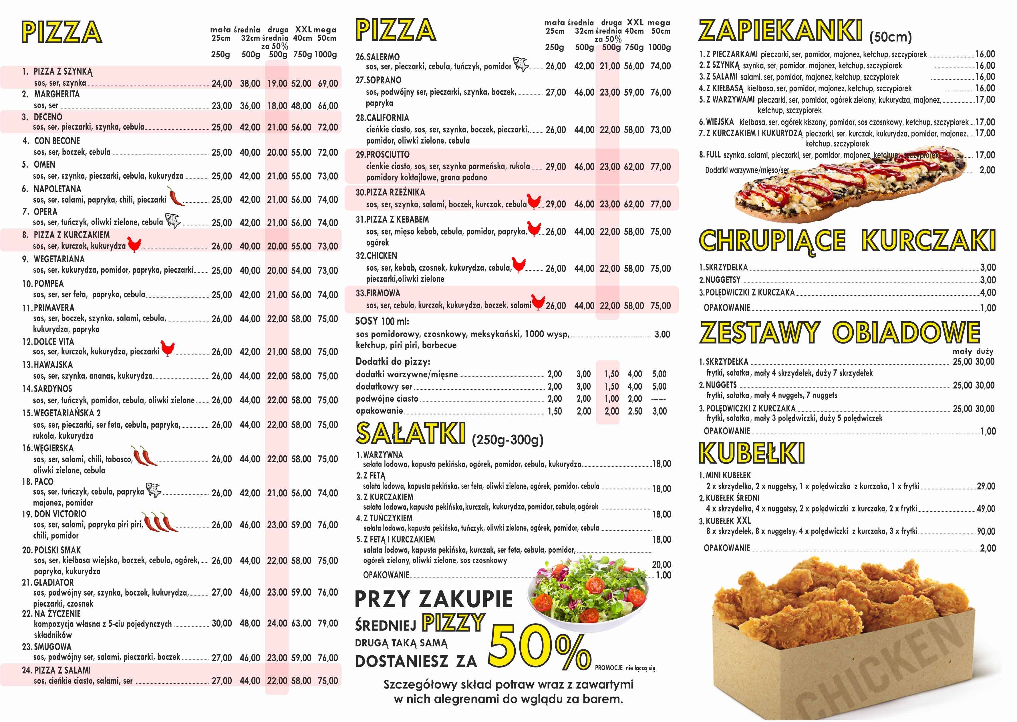 menu giufeppe